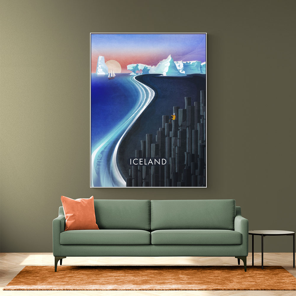 Iceland Travel Poster Wall Art