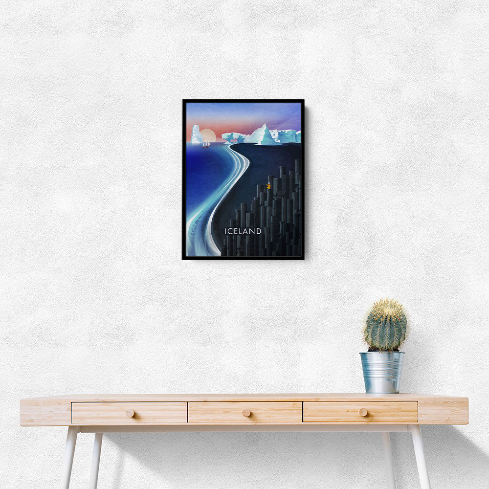 Iceland Travel Poster Wall Art