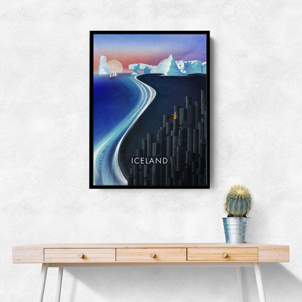 Iceland Travel Poster Wall Art