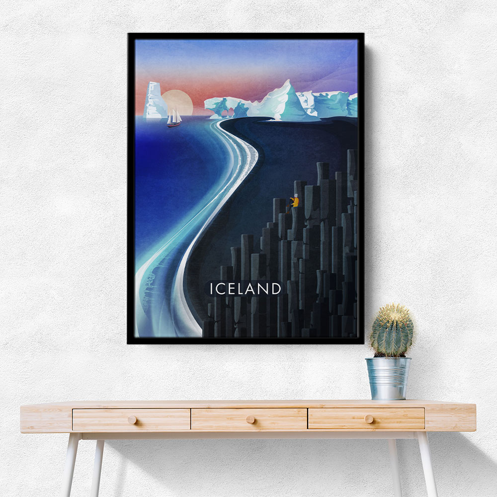 Iceland Travel Poster Wall Art