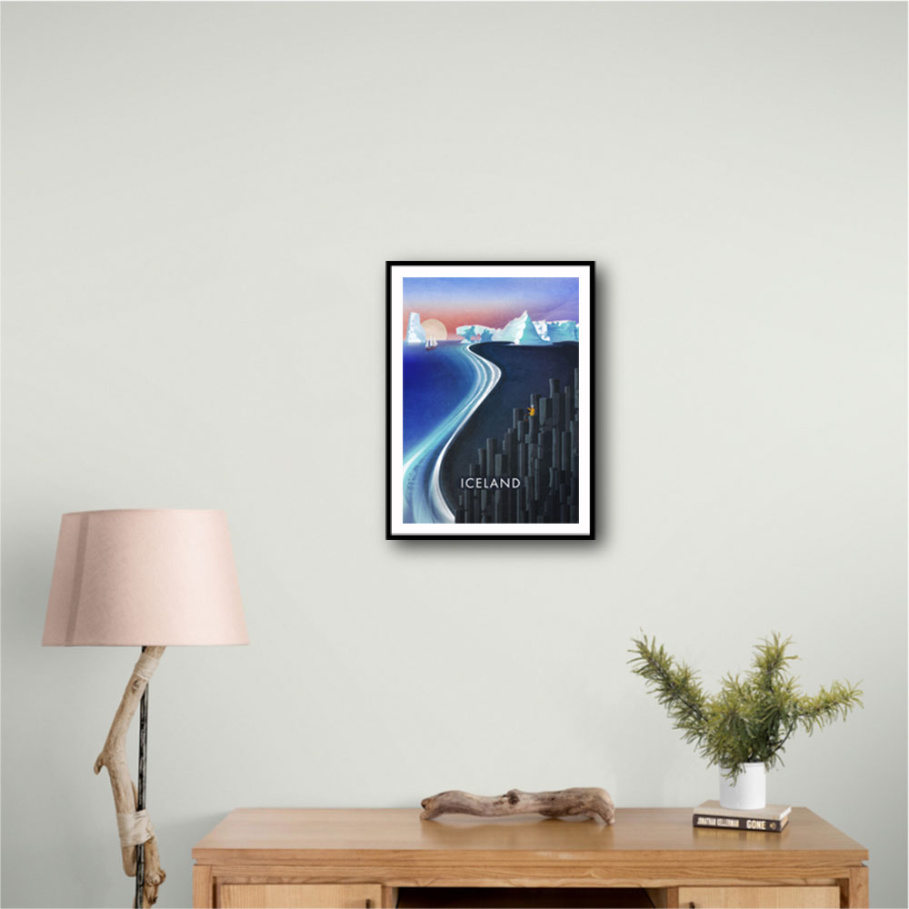 Iceland Travel Poster Wall Art