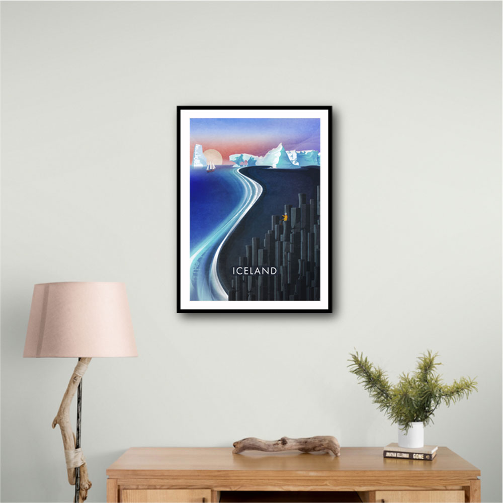 Iceland Travel Poster Wall Art