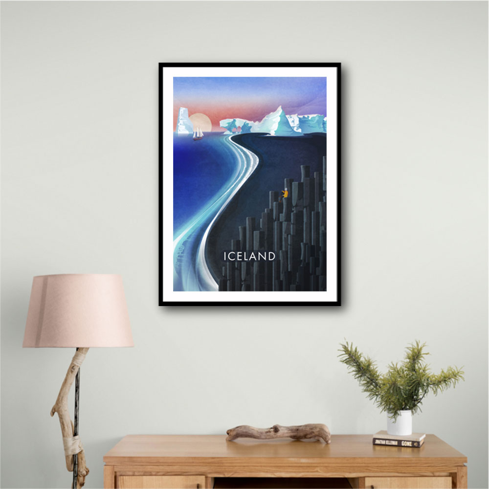 Iceland Travel Poster Wall Art