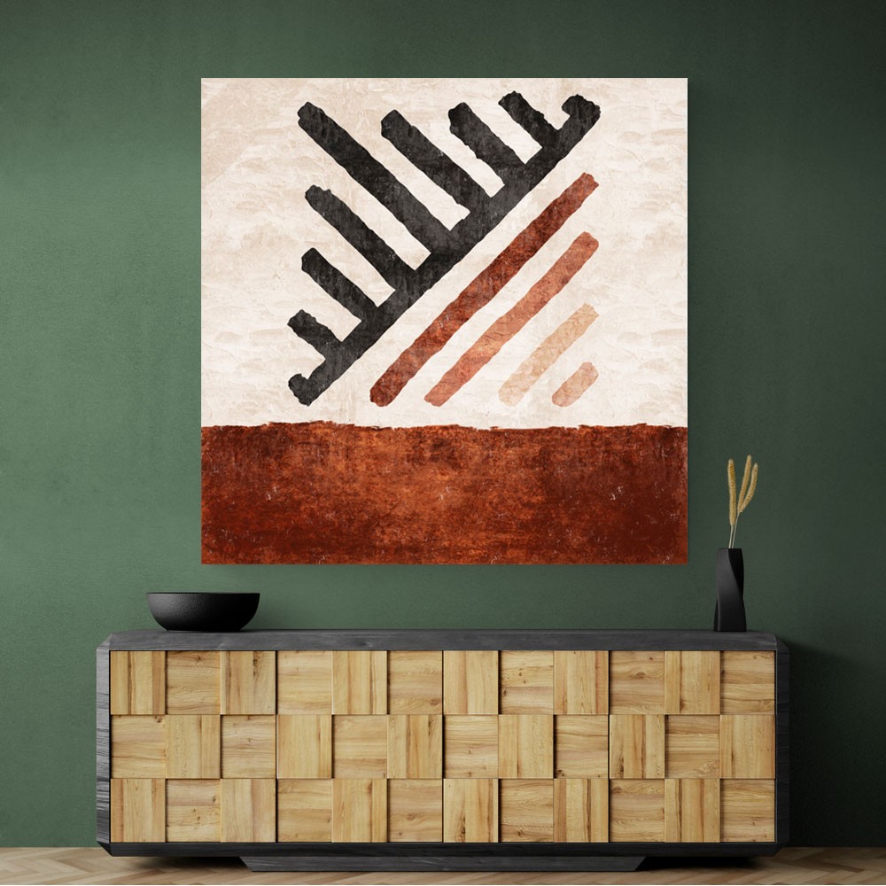 Geometric Striped Rug Tile