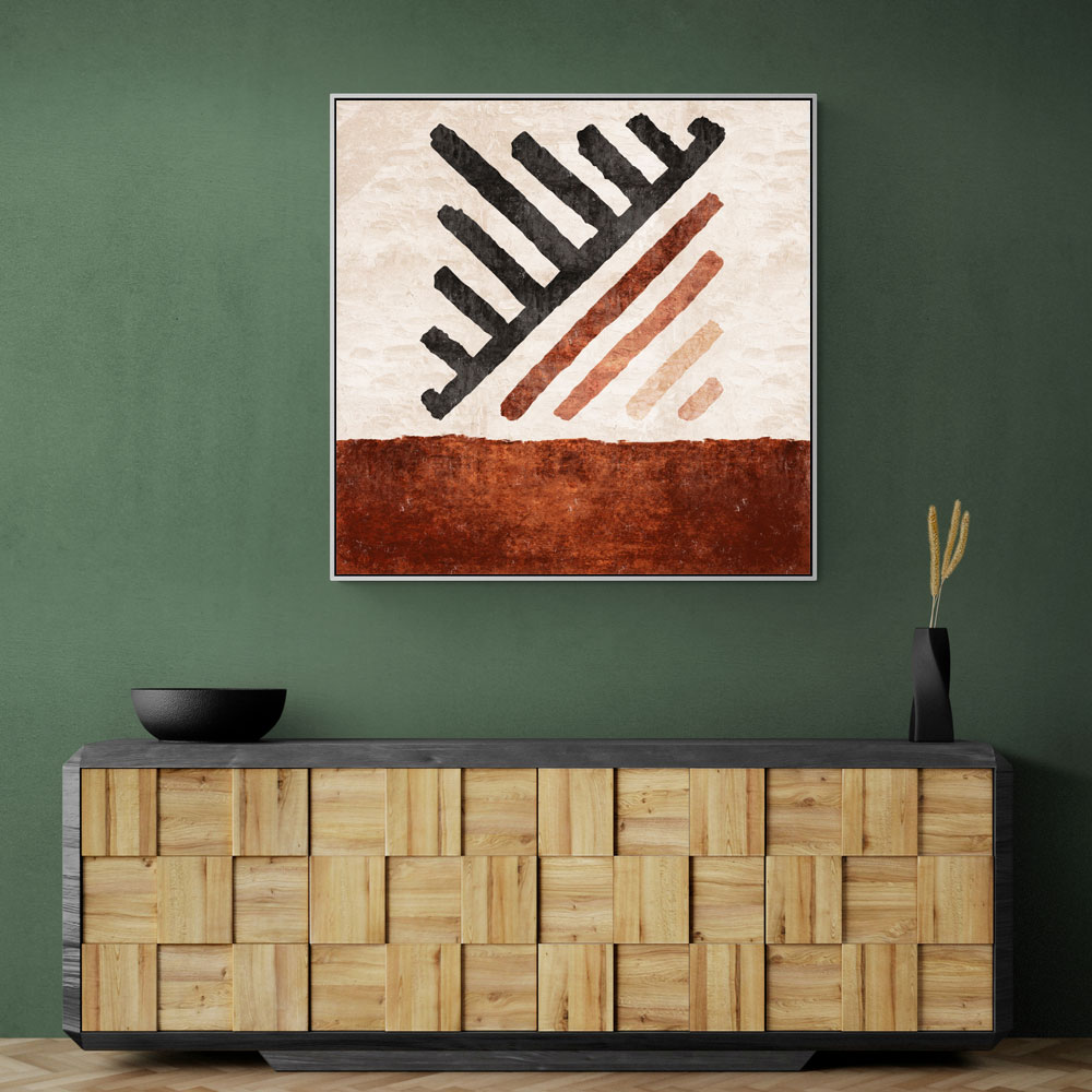 Geometric Striped Rug Tile