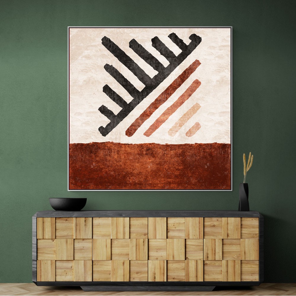 Geometric Striped Rug Tile