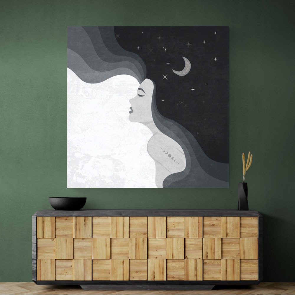 Moon Lady Black & White