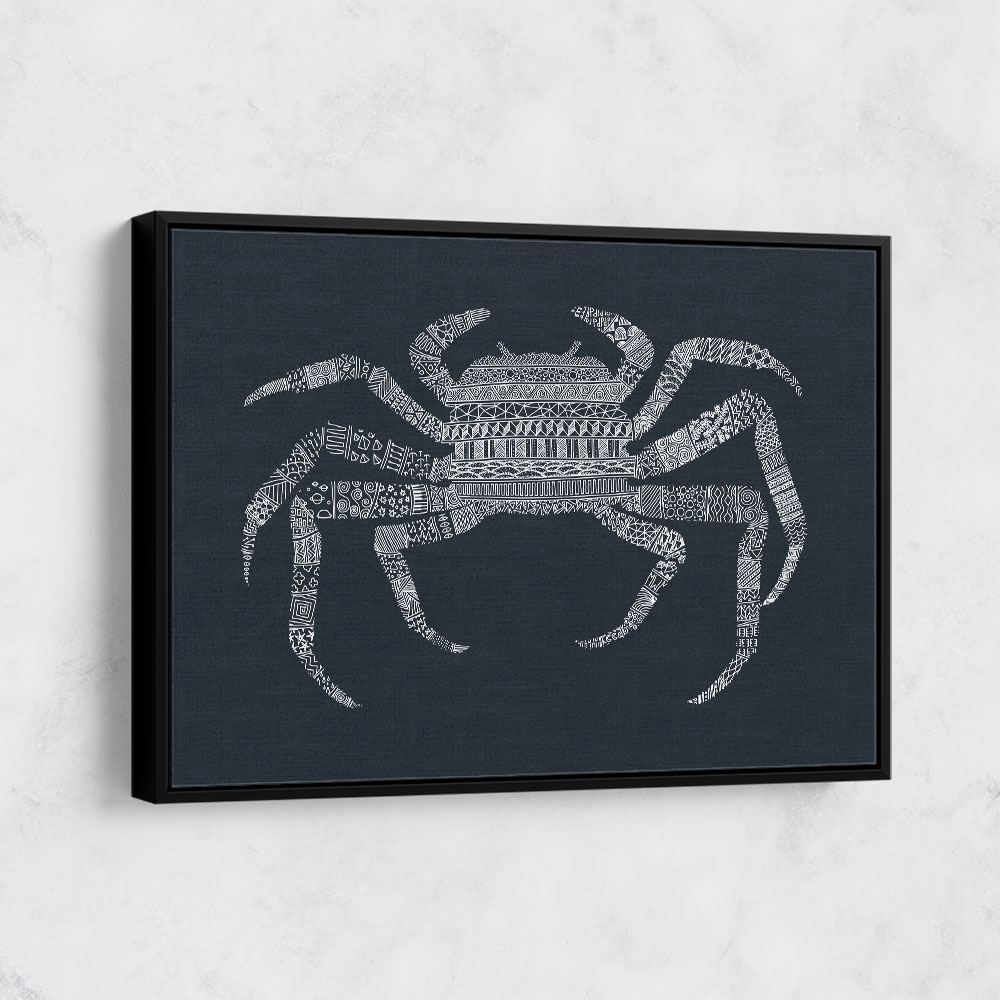 Crab Blue Poster Blue