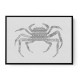 Crab Grey Poster Grey