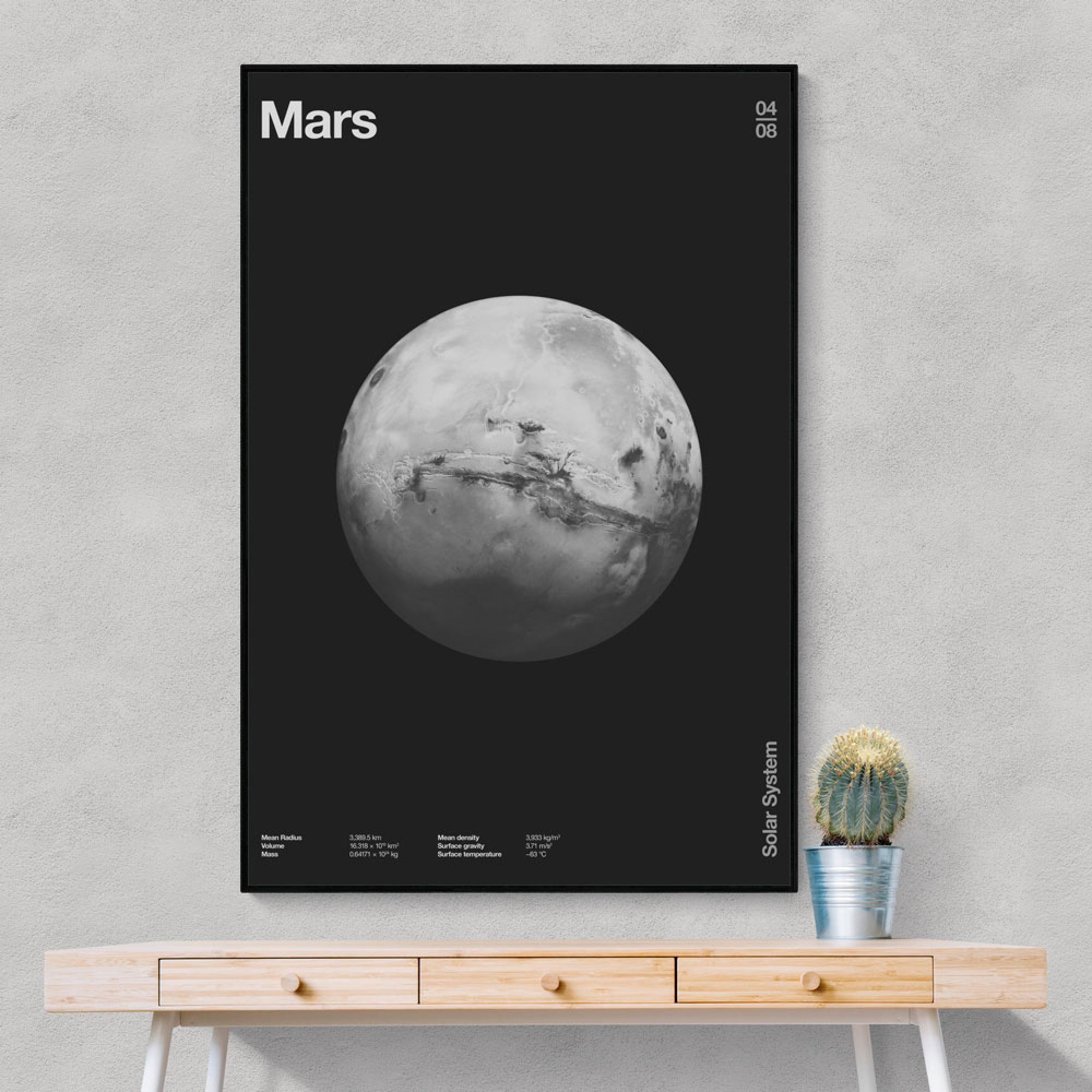 Solar System Mars Wall Art