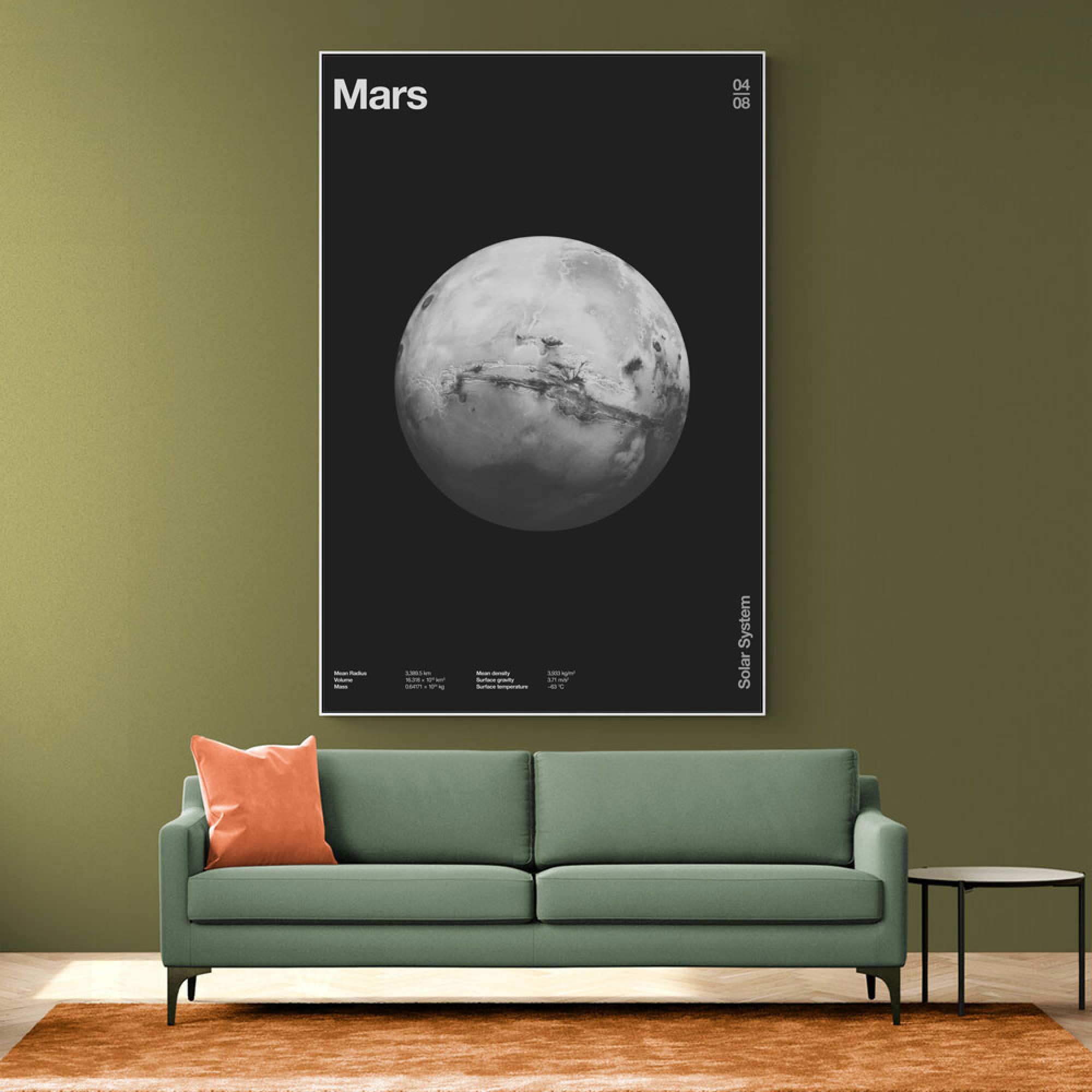 Solar System Mars Wall Art