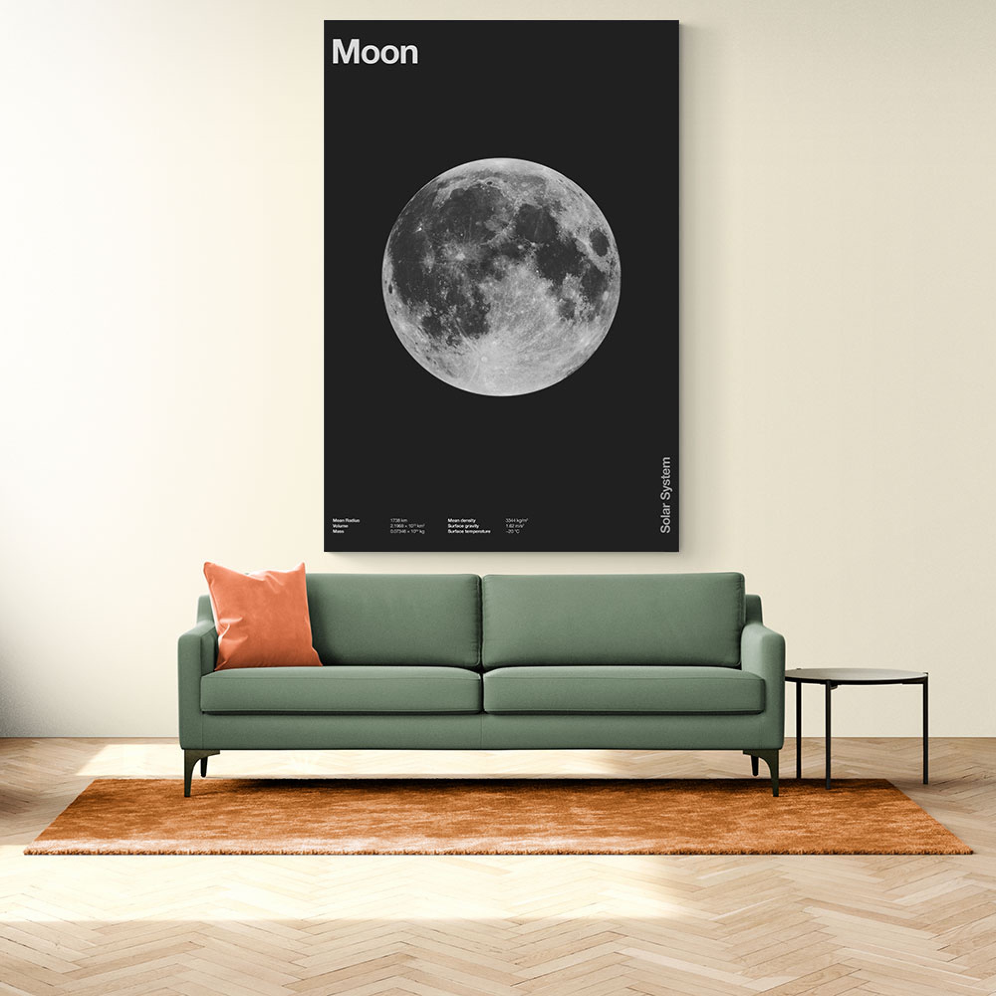 Solar System Moon Wall Art