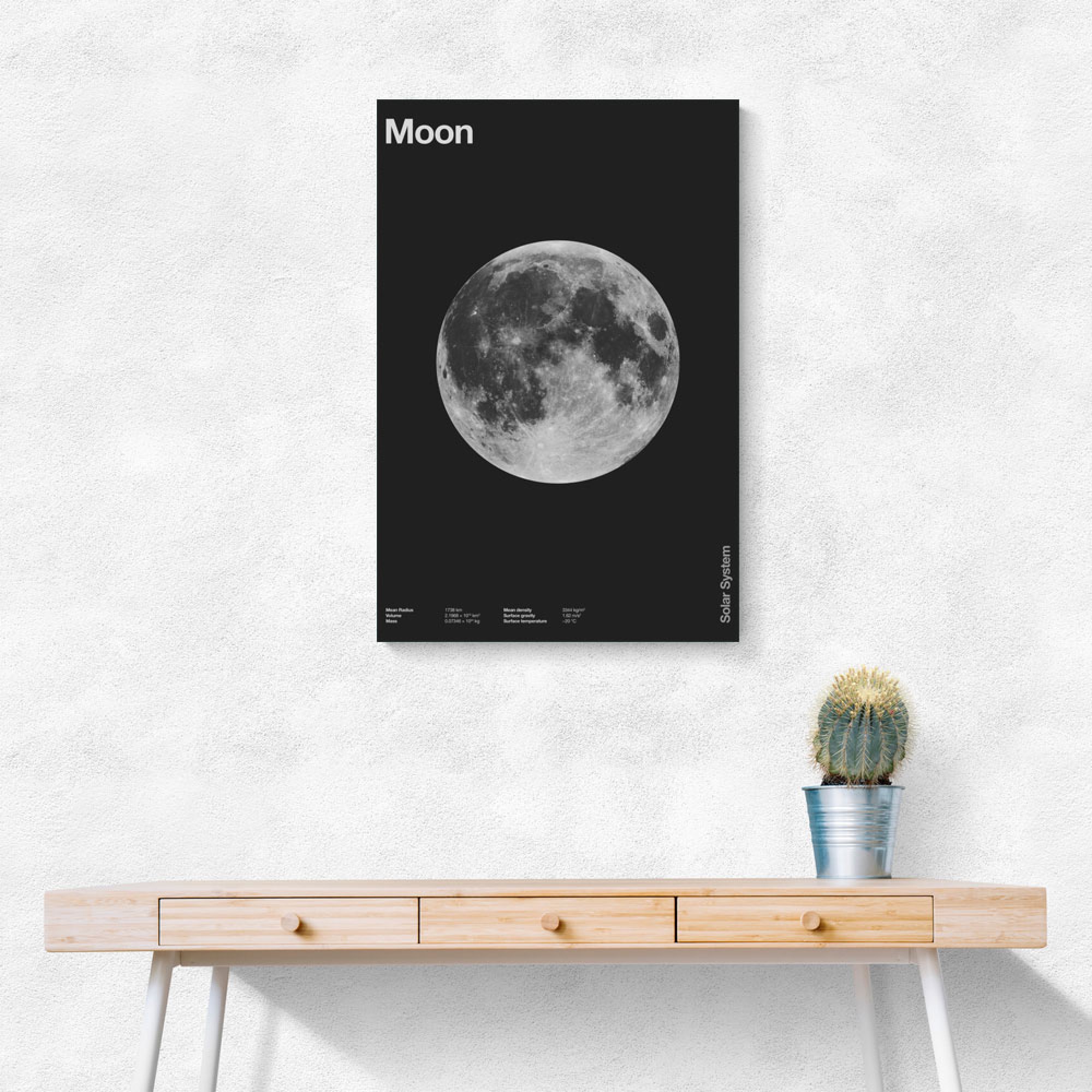 Solar System Moon Wall Art