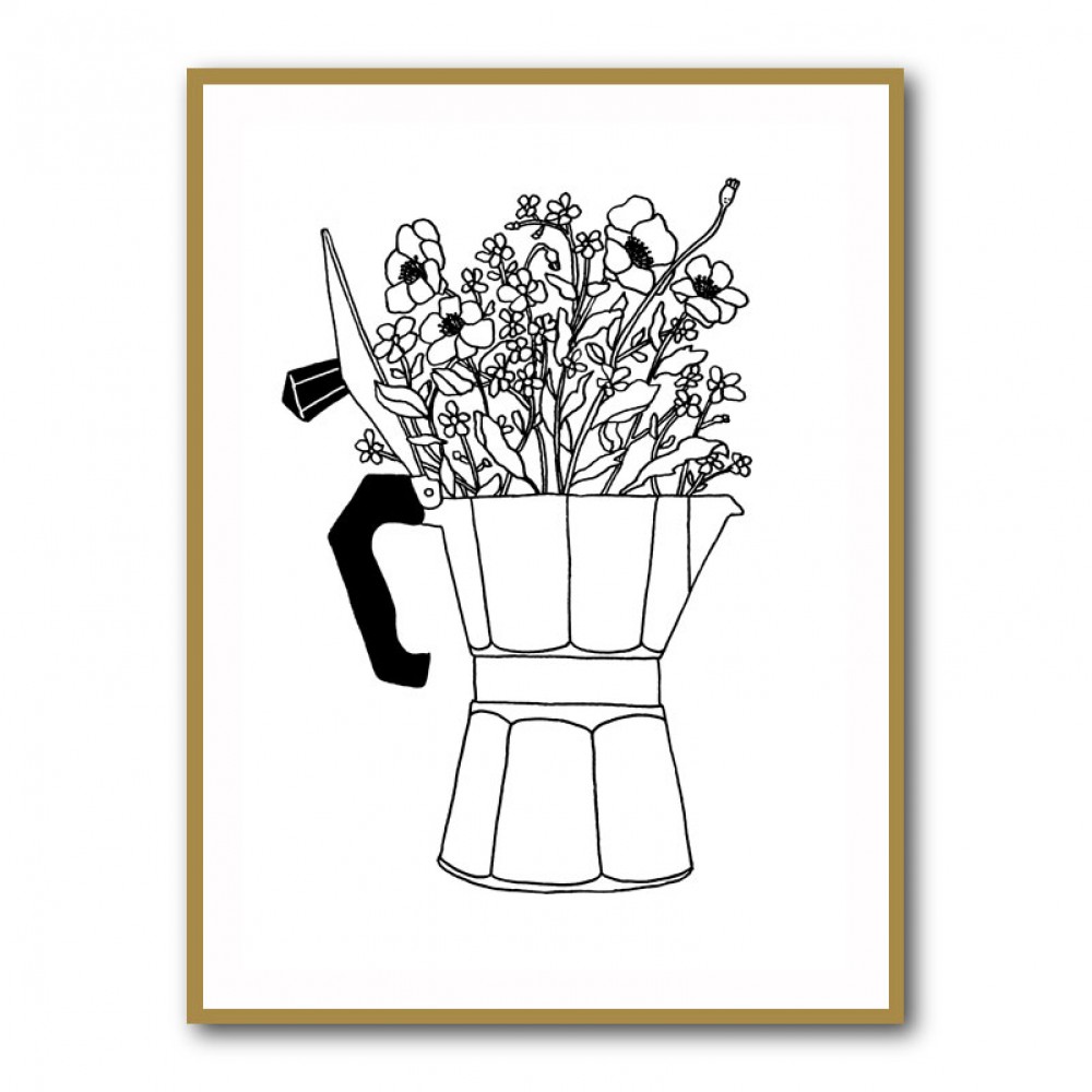 Moka Flowers Print