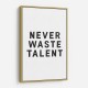 Never Waste Talent