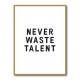 Never Waste Talent