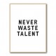 Never Waste Talent