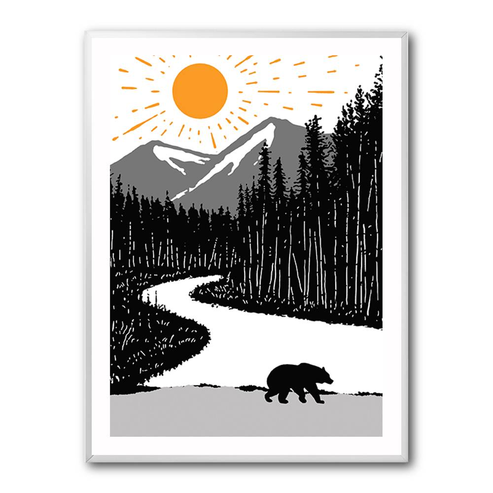 Bear By the River Wall Art