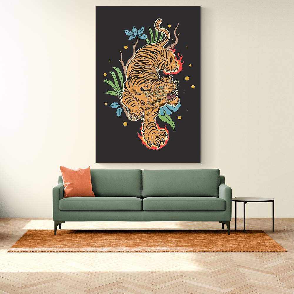 Classic Tiger Tattoo Wall Art