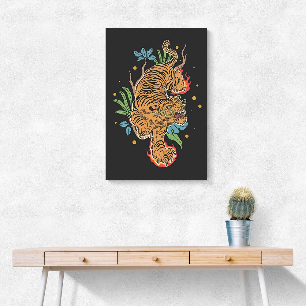 Classic Tiger Tattoo Wall Art