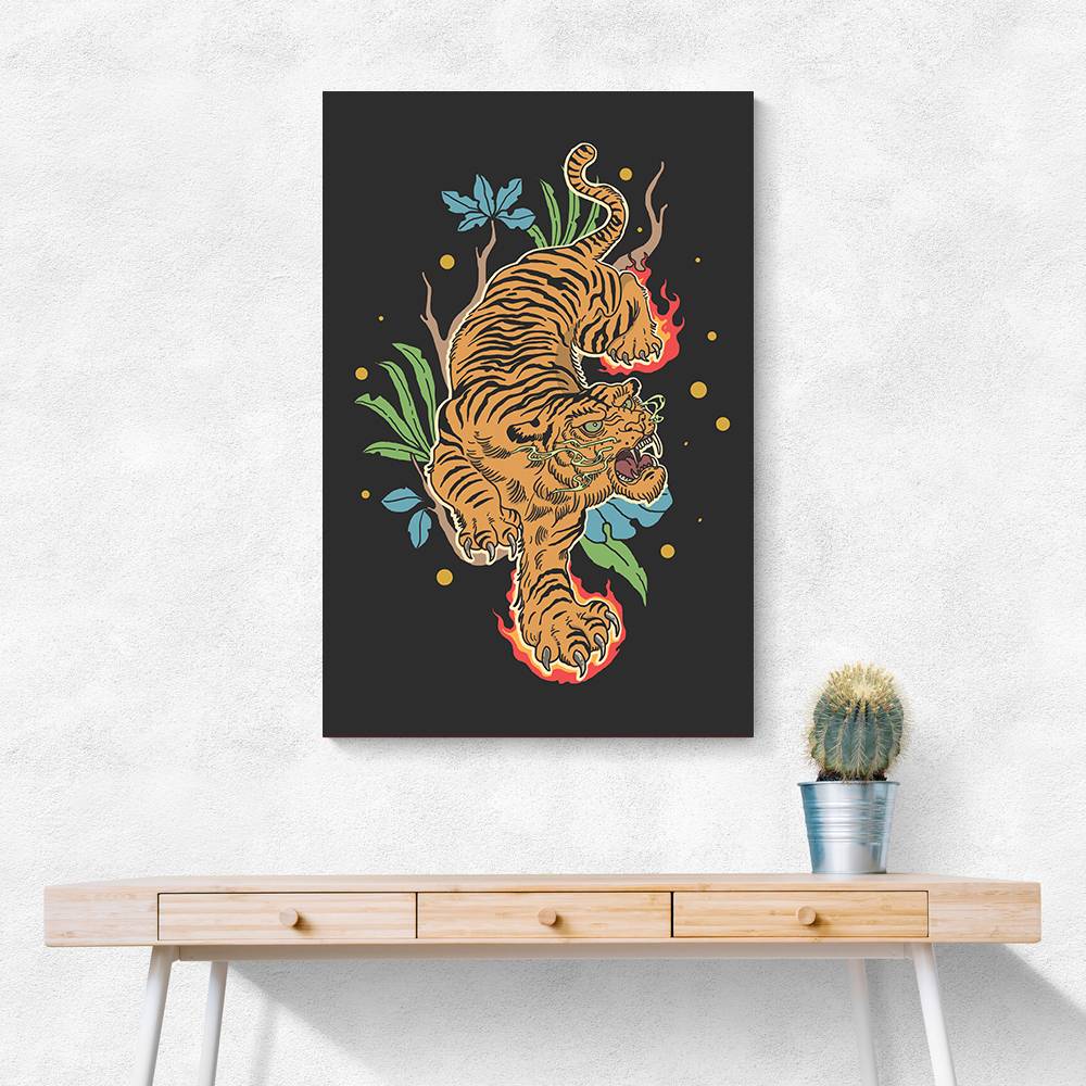 Classic Tiger Tattoo Wall Art