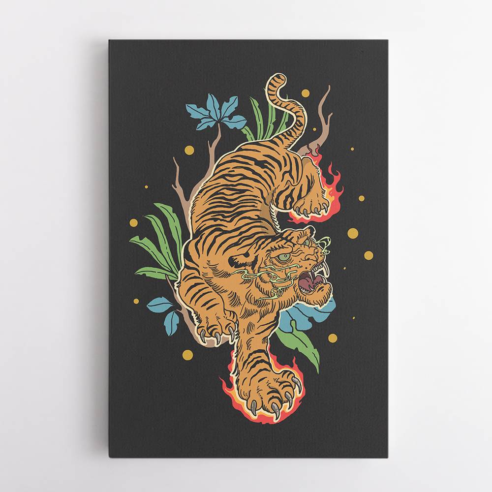 Classic Tiger Tattoo Wall Art