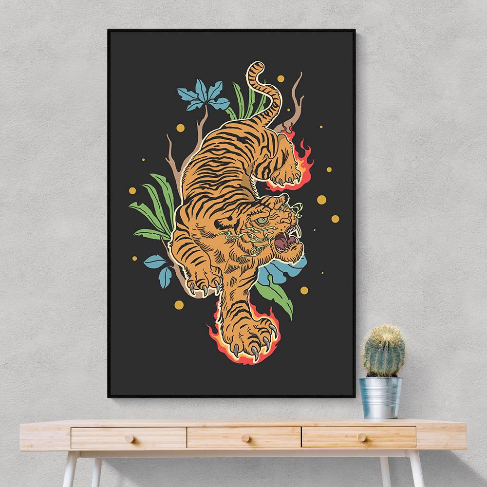 Classic Tiger Tattoo Wall Art