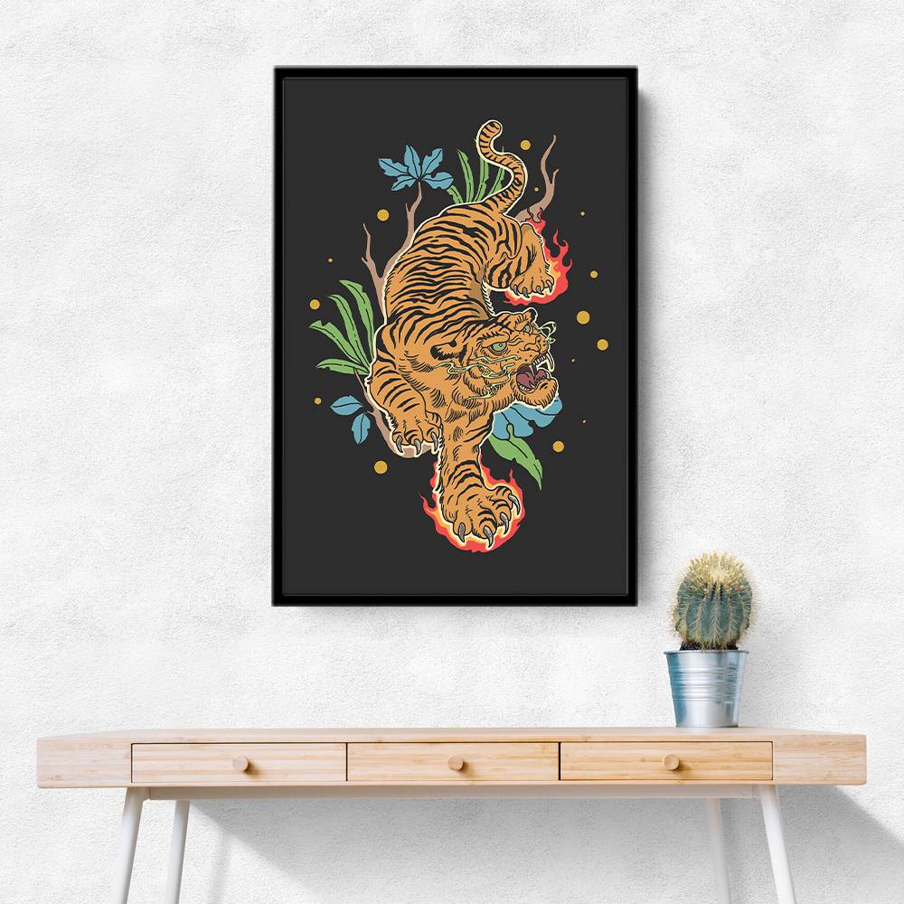 Classic Tiger Tattoo Wall Art