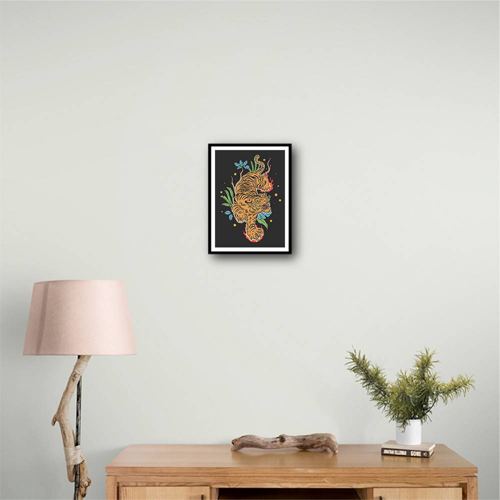 Classic Tiger Tattoo Wall Art