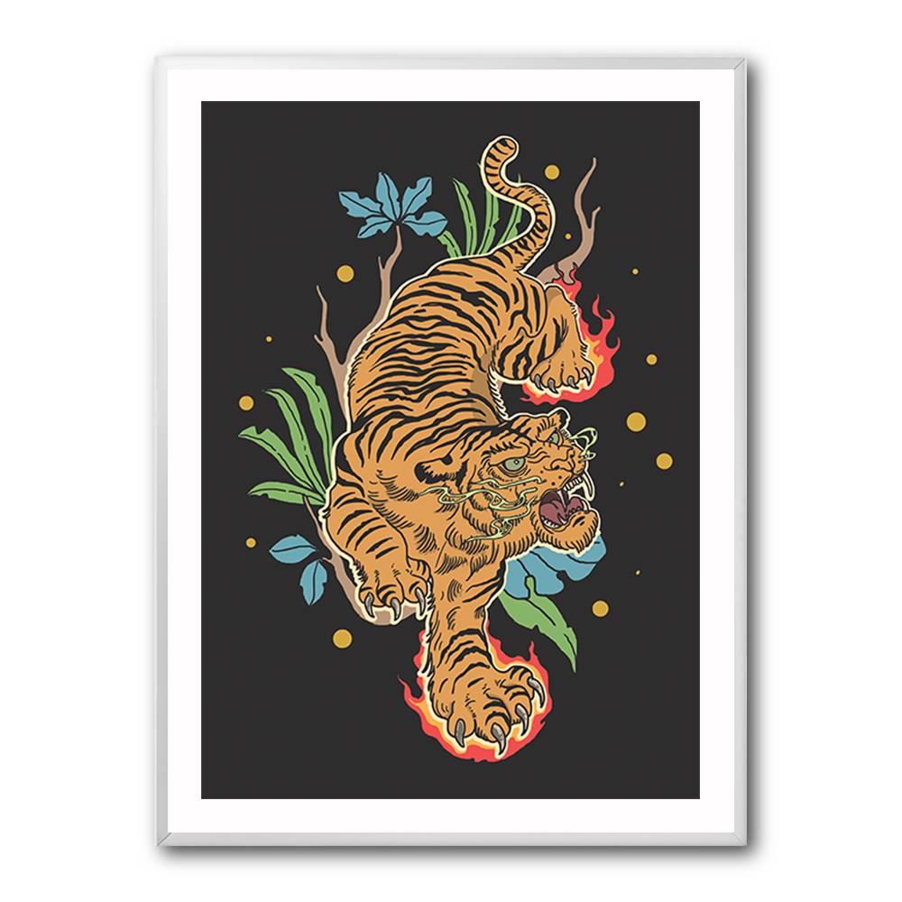 Classic Tiger Tattoo Wall Art