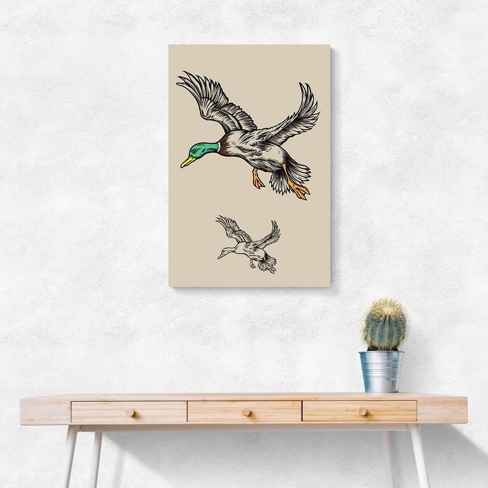 Flying Ducks Wall Art