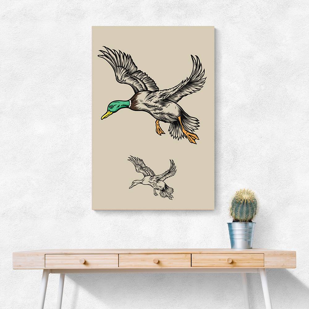 Flying Ducks Wall Art