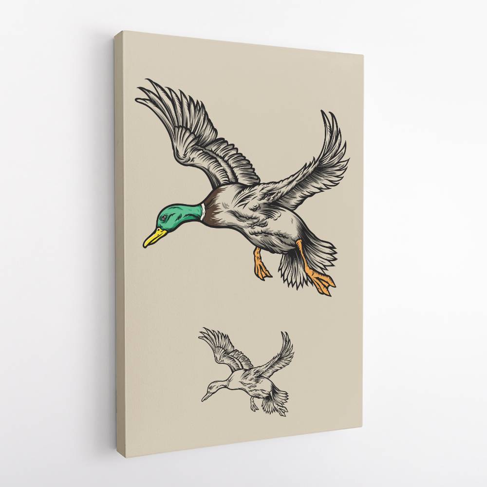 Flying Ducks Wall Art