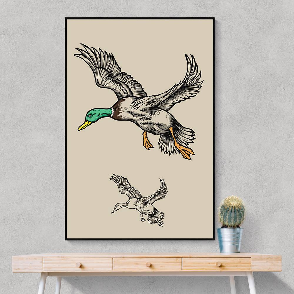 Flying Ducks Wall Art