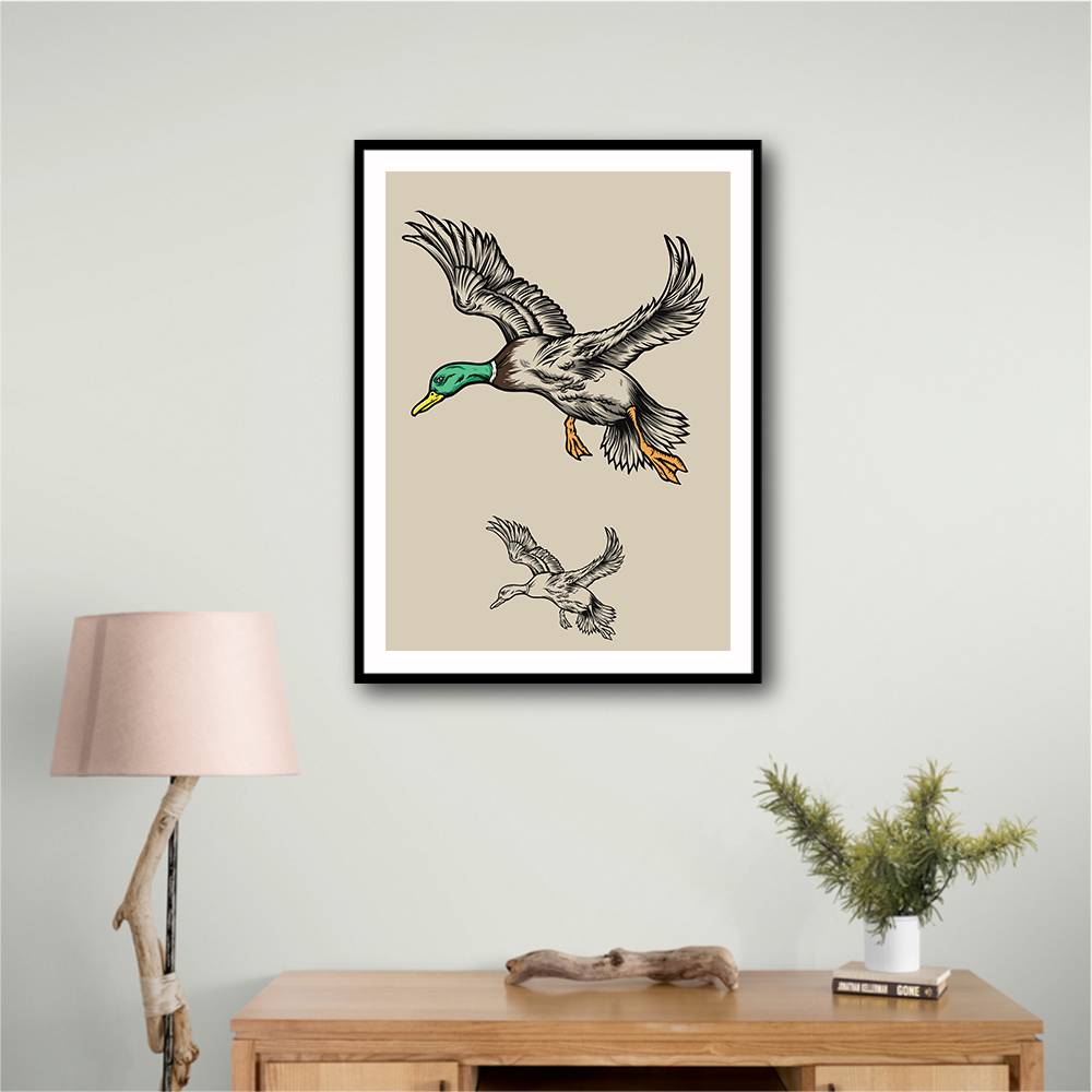 Flying Ducks Wall Art