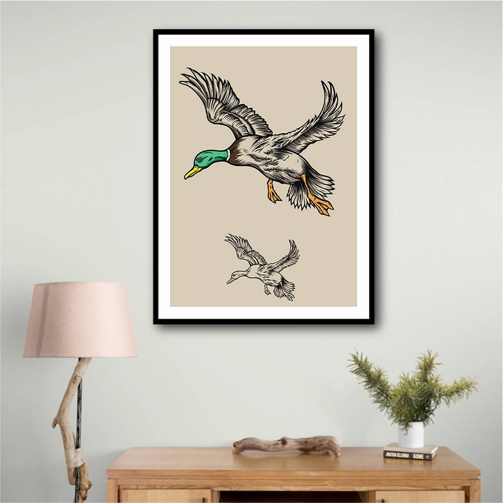 Flying Ducks Wall Art