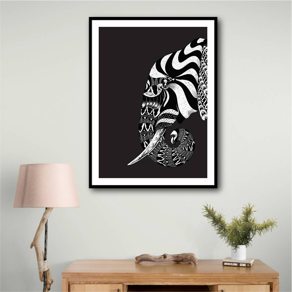 Ornate Elephant Wall Art