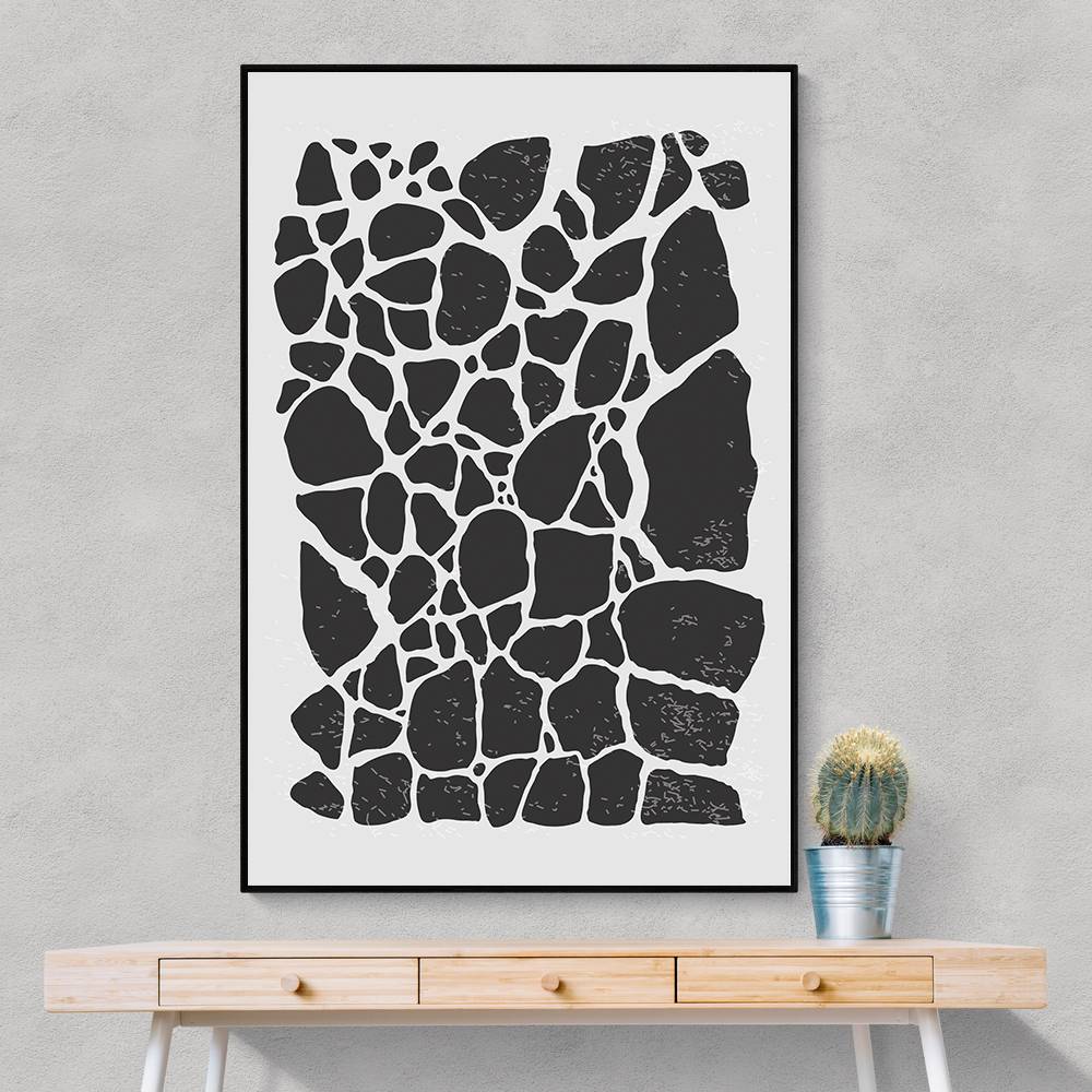 Geometric Rocky Pattern Wall Art