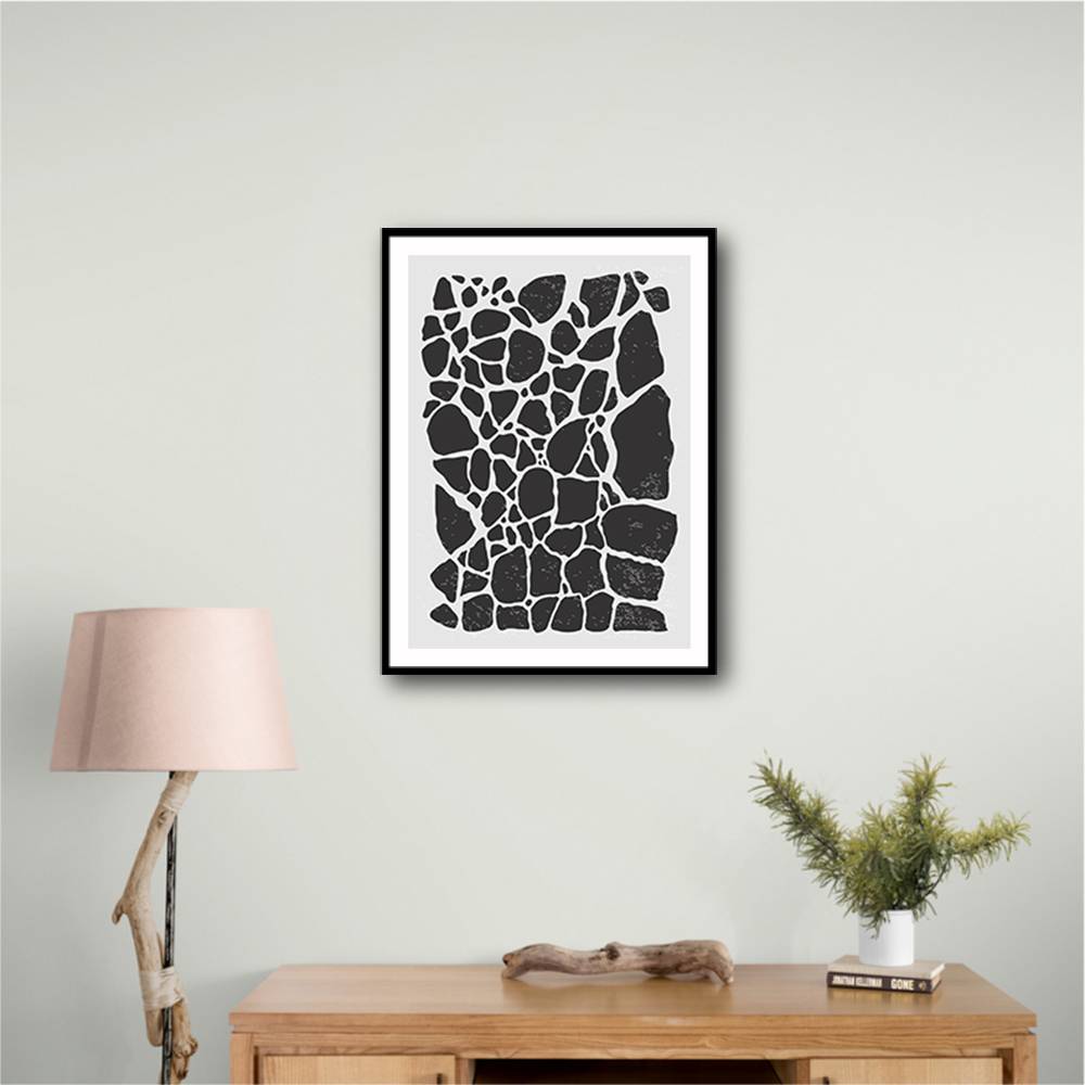 Geometric Rocky Pattern Wall Art