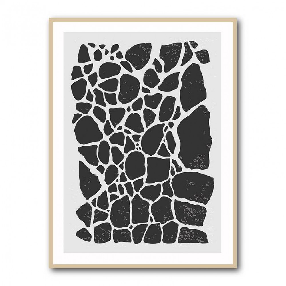 Geometric Rocky Pattern Wall Art