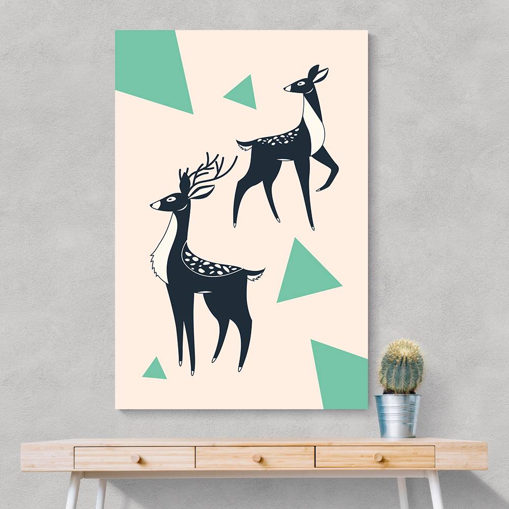 Abstract Deer #2 Wall Art