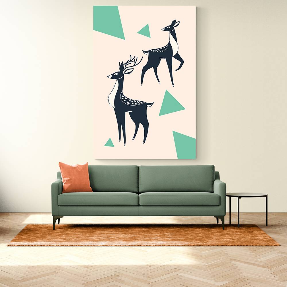 Abstract Deer #2 Wall Art