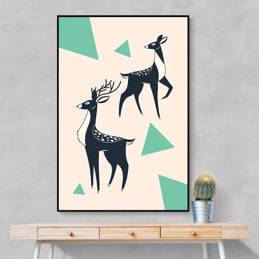 Abstract Deer #2 Wall Art