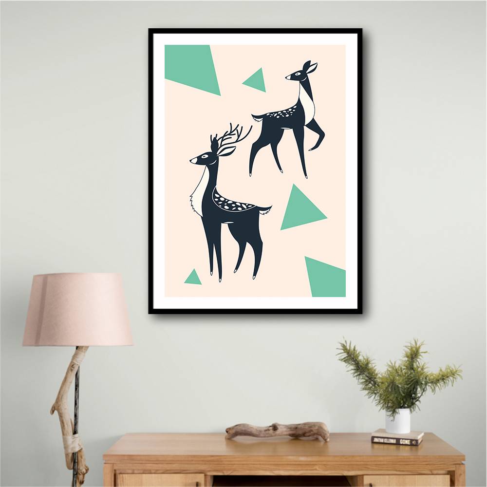 Abstract Deer #2 Wall Art