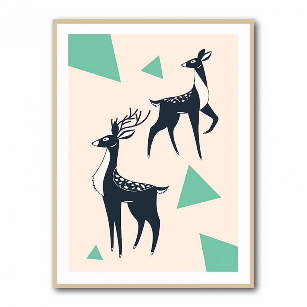 Abstract Deer #2 Wall Art