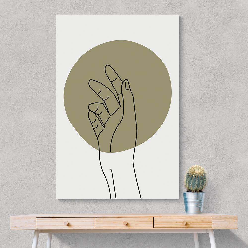 Abstract Minimal Hand #1 Wall Art