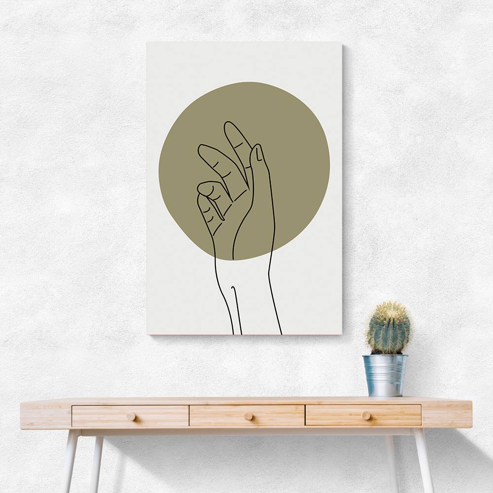 Abstract Minimal Hand #1 Wall Art