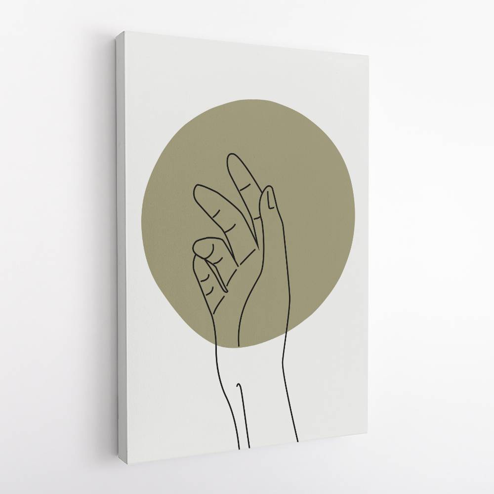 Abstract Minimal Hand #1 Wall Art