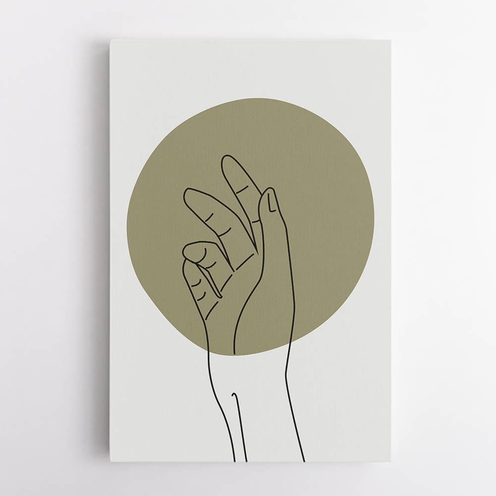 Abstract Minimal Hand #1 Wall Art