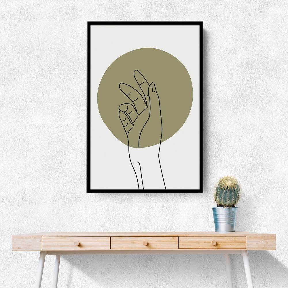 Abstract Minimal Hand #1 Wall Art